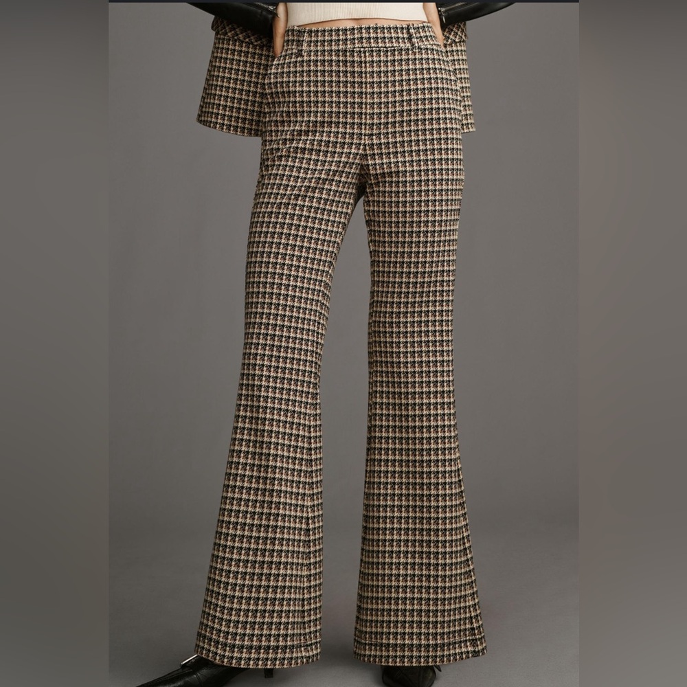 Pull-on "slacks" style with houndstooth pattern by Anthropologie. NWT.